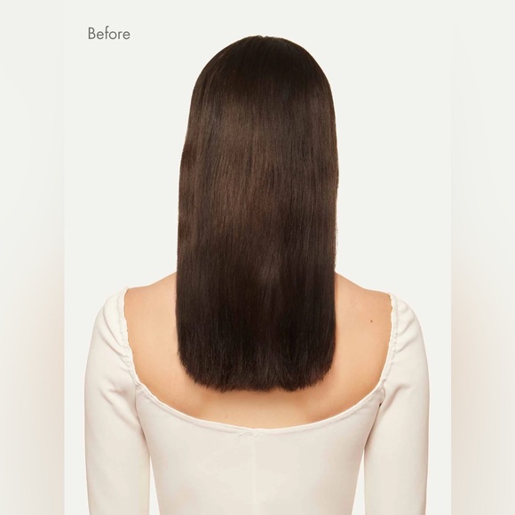 Luxy 20" Seamless Dark Brown Clip-Ins (180g) Extensions - Picture 4 of 5